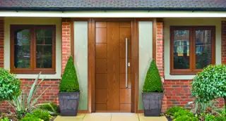 Canton Grained door, pictured in Golden Oak
