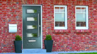 Coburg door, pictured in Deep Lead