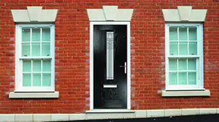 Deco George door, pictured in Black