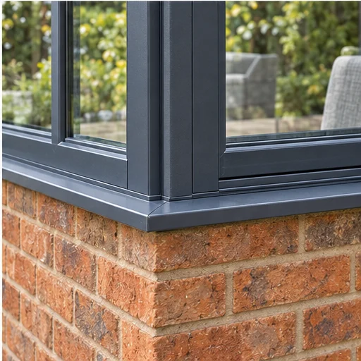 Detail: the junction between exterior materials