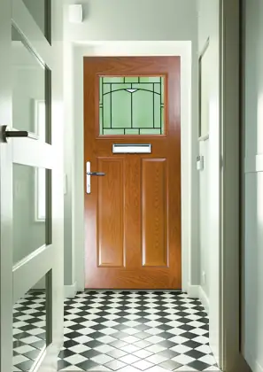 Sandon door, pictured in Golden Oak